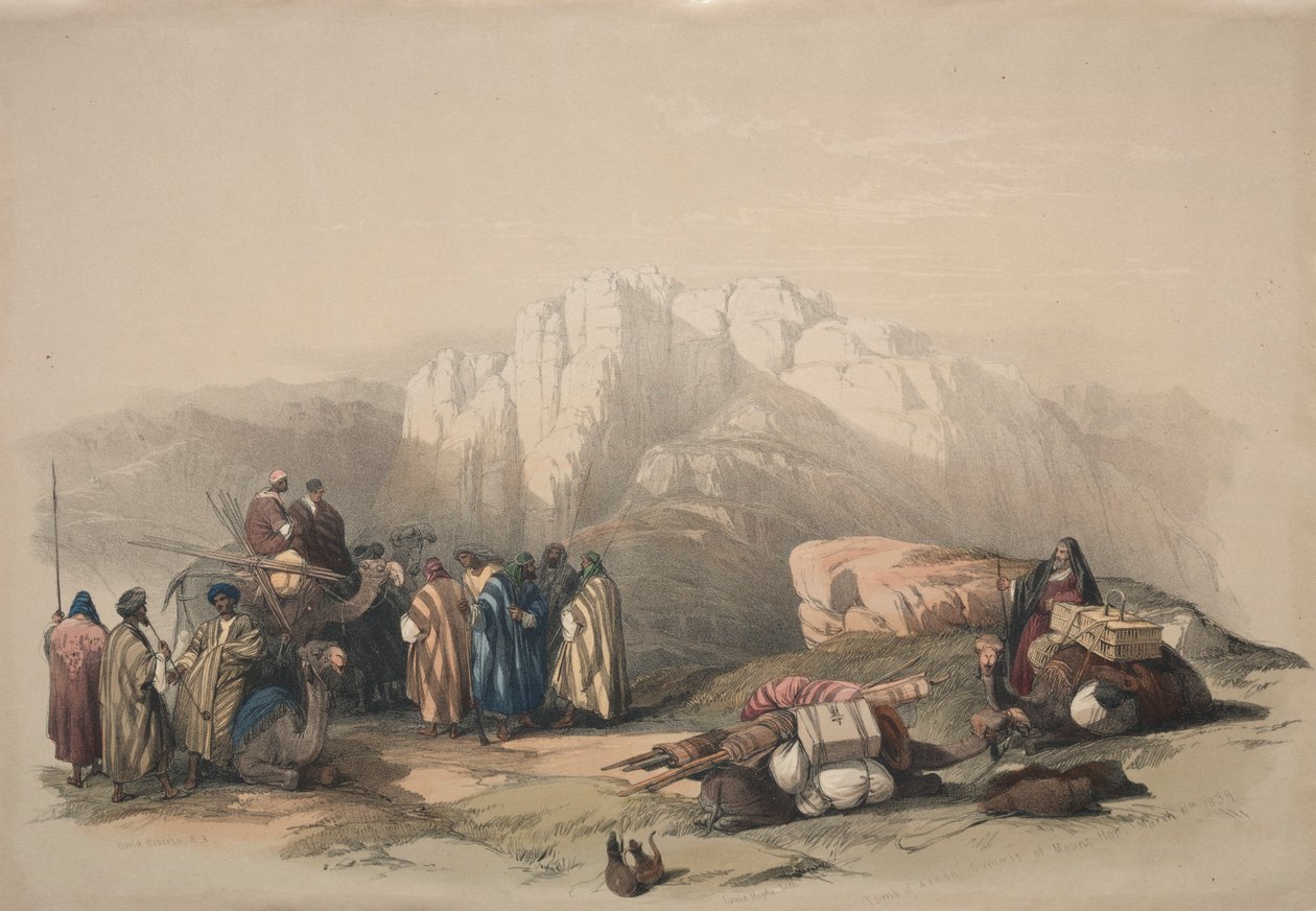 Graf van Aaron, Top van de berg Horeb, 1839 door David Roberts
