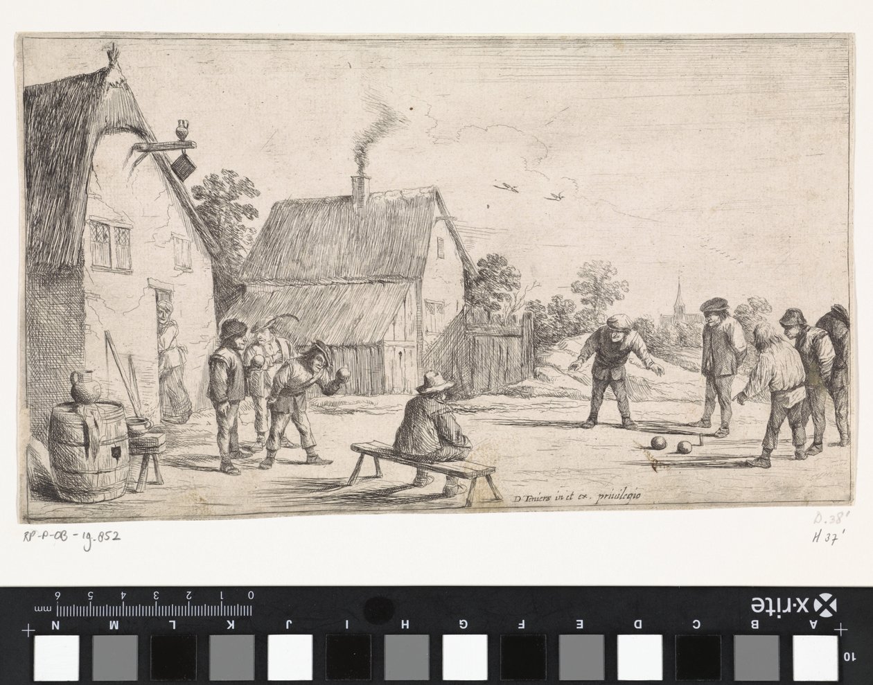Boeren spelen jeu de boules door David Teniers (II)