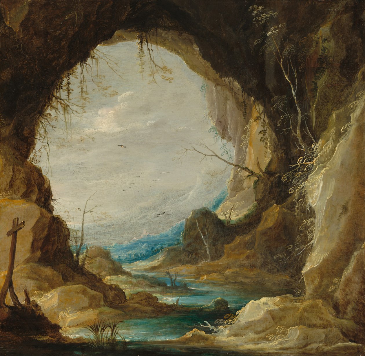 Uitzicht vanuit een Grot, begin 1630s door David Teniers II