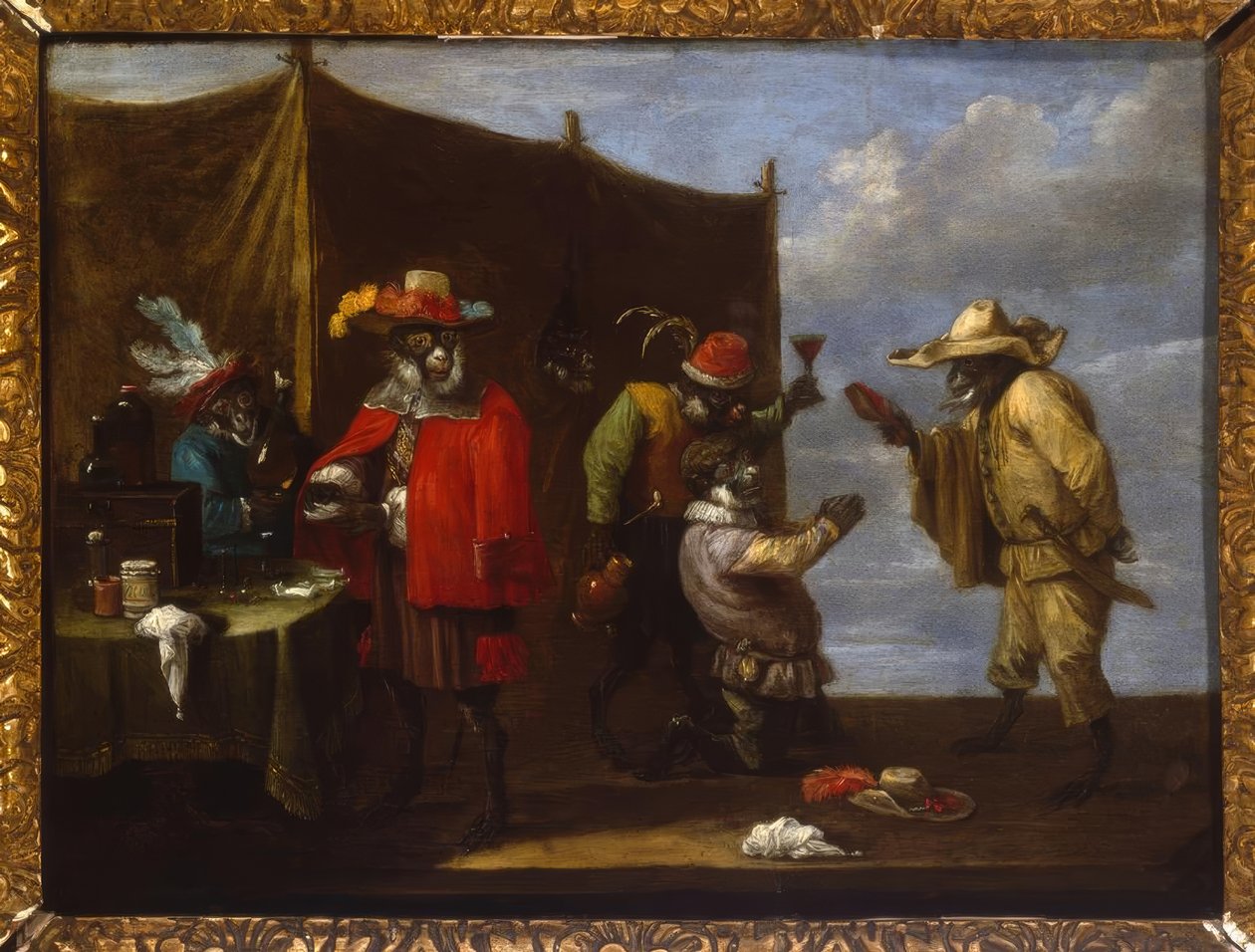 Apenstreken door David Teniers the Younger