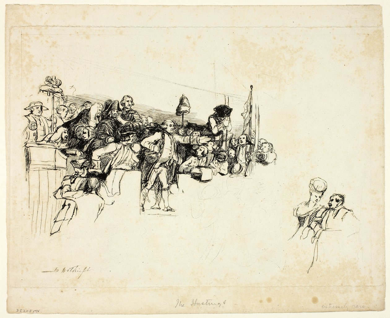 Charles James Fox op de Hustings in Covent Garden door David Wilkie