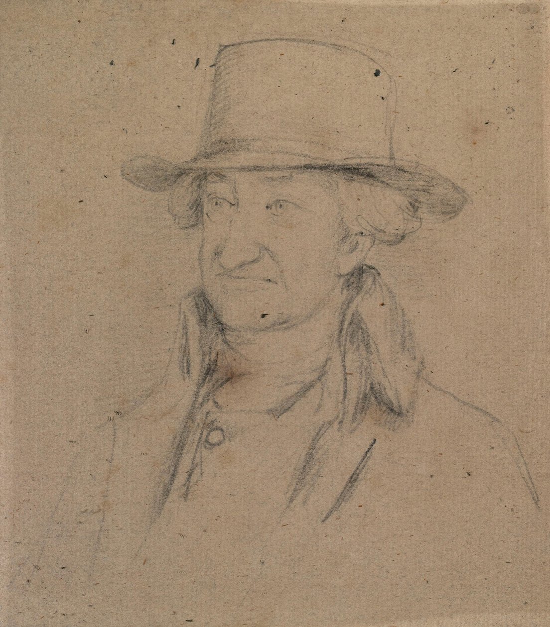 Portret van een heer met een hoed door David Wilkie