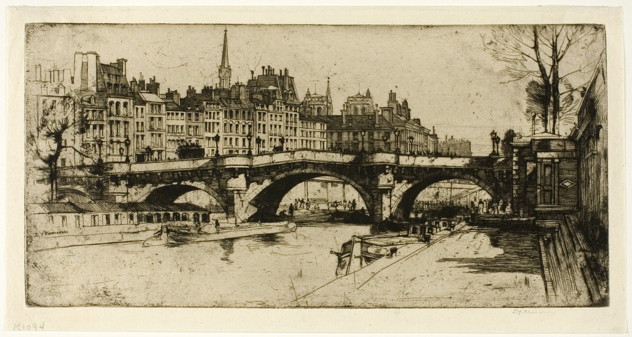 Pont Neuf, plaat één uit de Paris Set door David Young Cameron