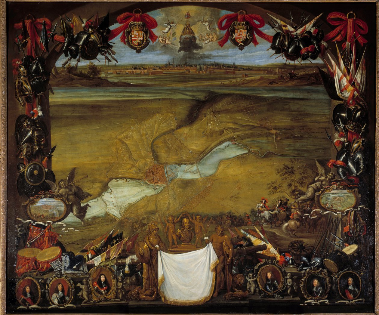Valenciennes belegerd door de Franse troepen onder bevel van Henri de La Tour d