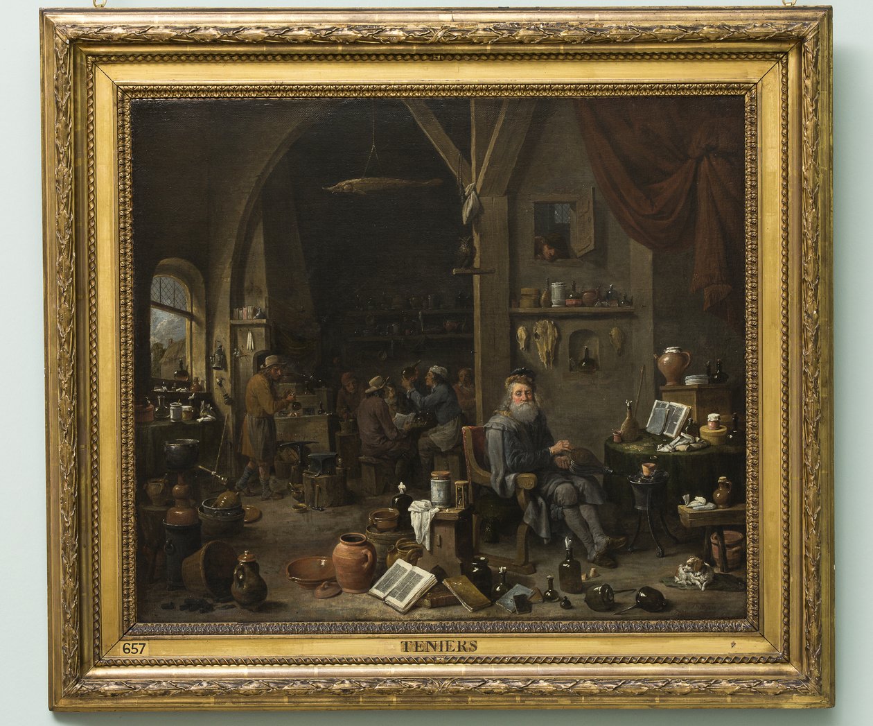 Een alchemist door David Teniers the Younger
