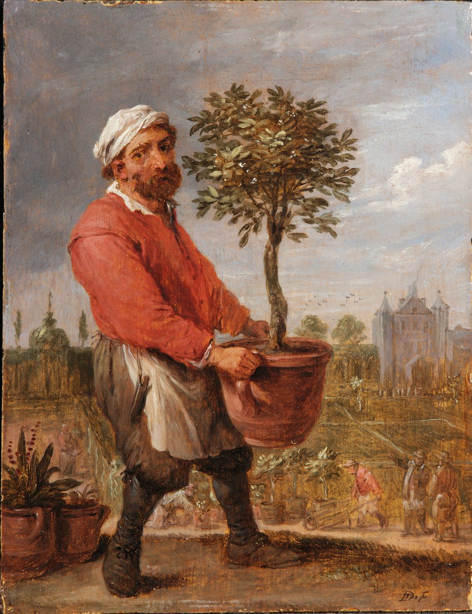 Een Allegorie van de Vier Seizoenen: Lente door David Teniers the Younger
