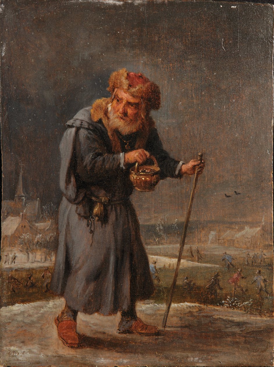 Een allegorie van de vier seizoenen: Winter door David Teniers the Younger