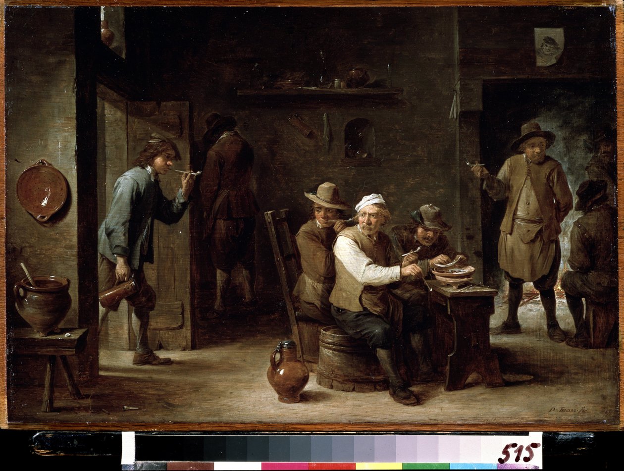 In de taverne door David Teniers the Younger