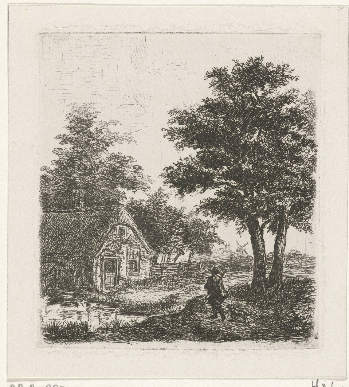 Jager in een landschap door David van der Kellen