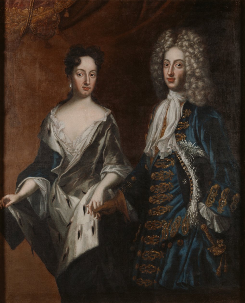 Frederik IV (1671-1702), hertog van Holstein-Gottorp, en zijn echtgenote Hedvig Sophia (1681-1708), Zweedse prinses door David von Krafft