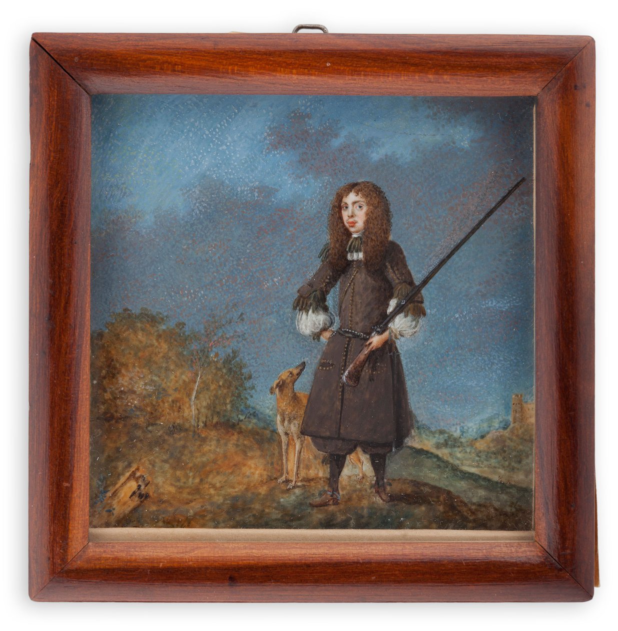 Jager (Karl XI) met zijn hond door David von Krafft