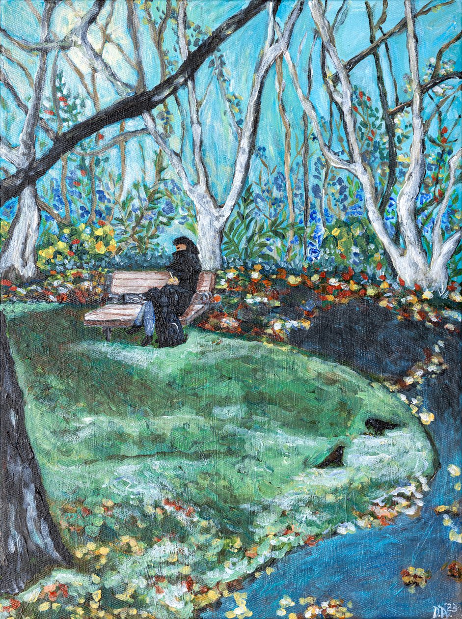 Creston Fall, 2024 (acrylverf op doek) door Deborah Eve Alastra