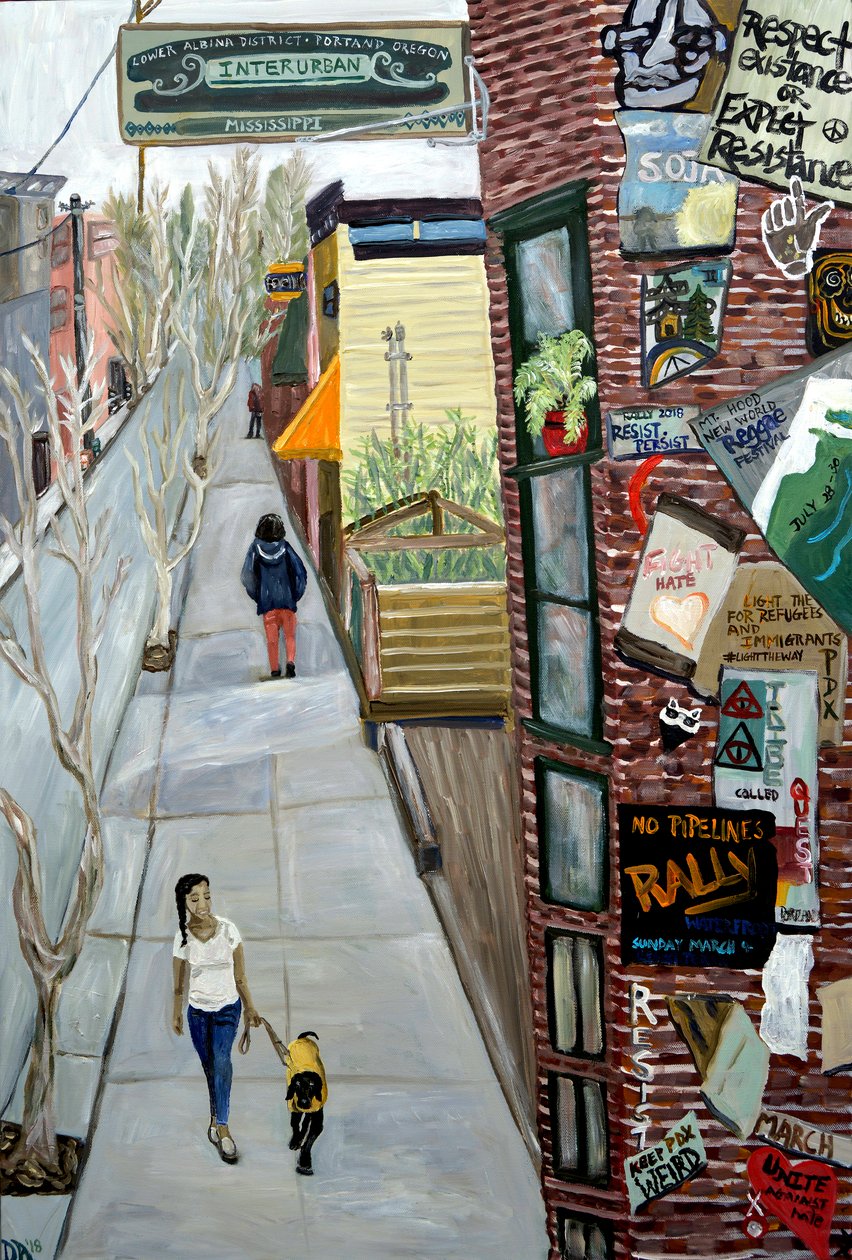 InterUrban, 2016 (acryl op doek) door Deborah Eve Alastra