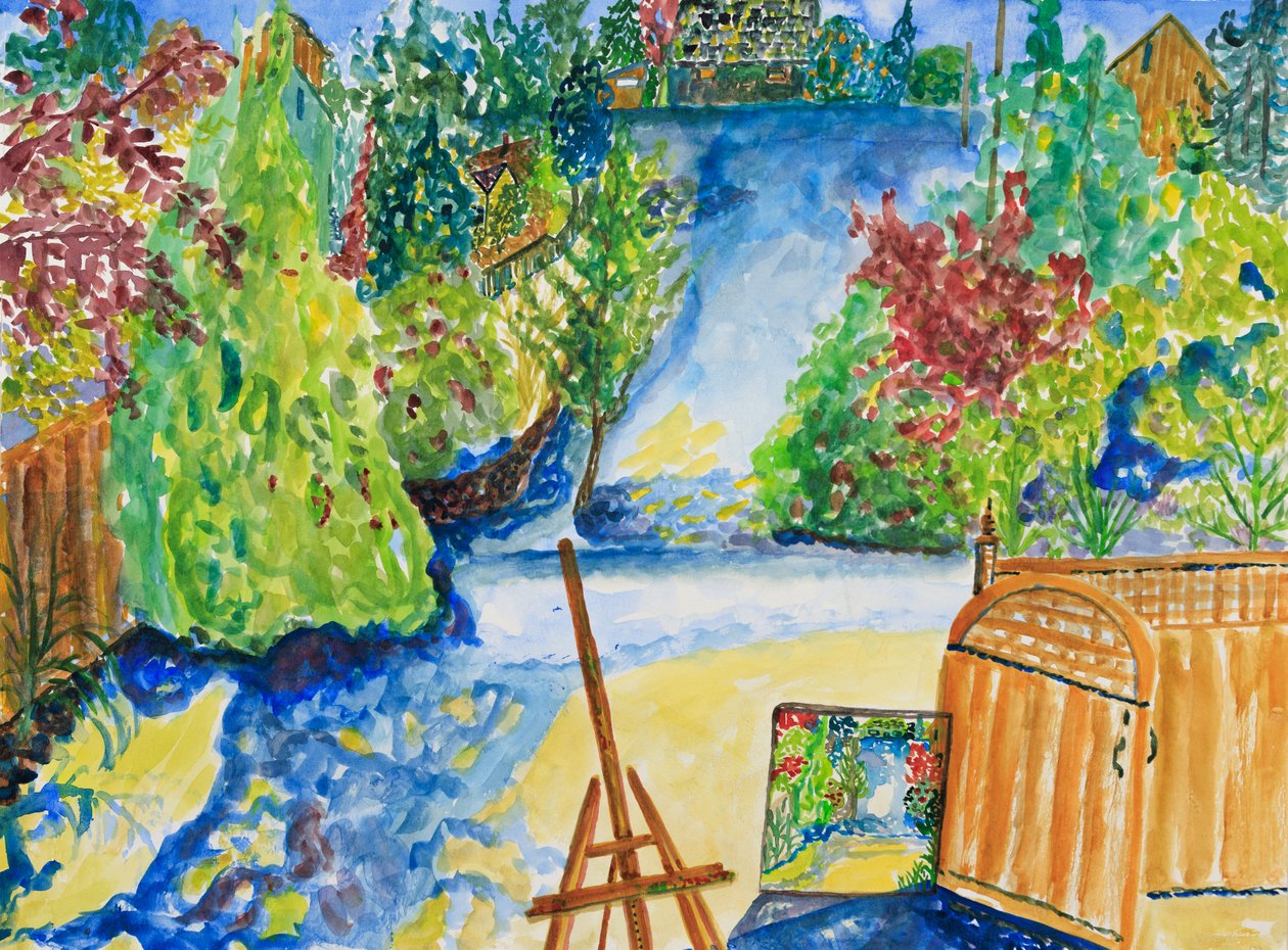 Nieuwe studio, 2023 (aquarel op papier) door Deborah Eve Alastra