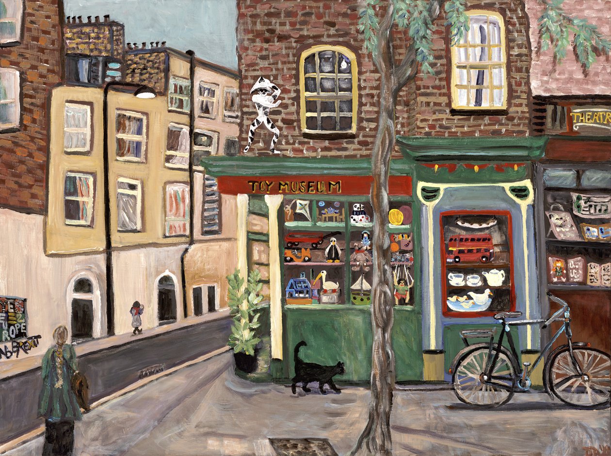 Speelgoedmuseum, 2019 (acrylverf op doek) door Deborah Eve Alastra