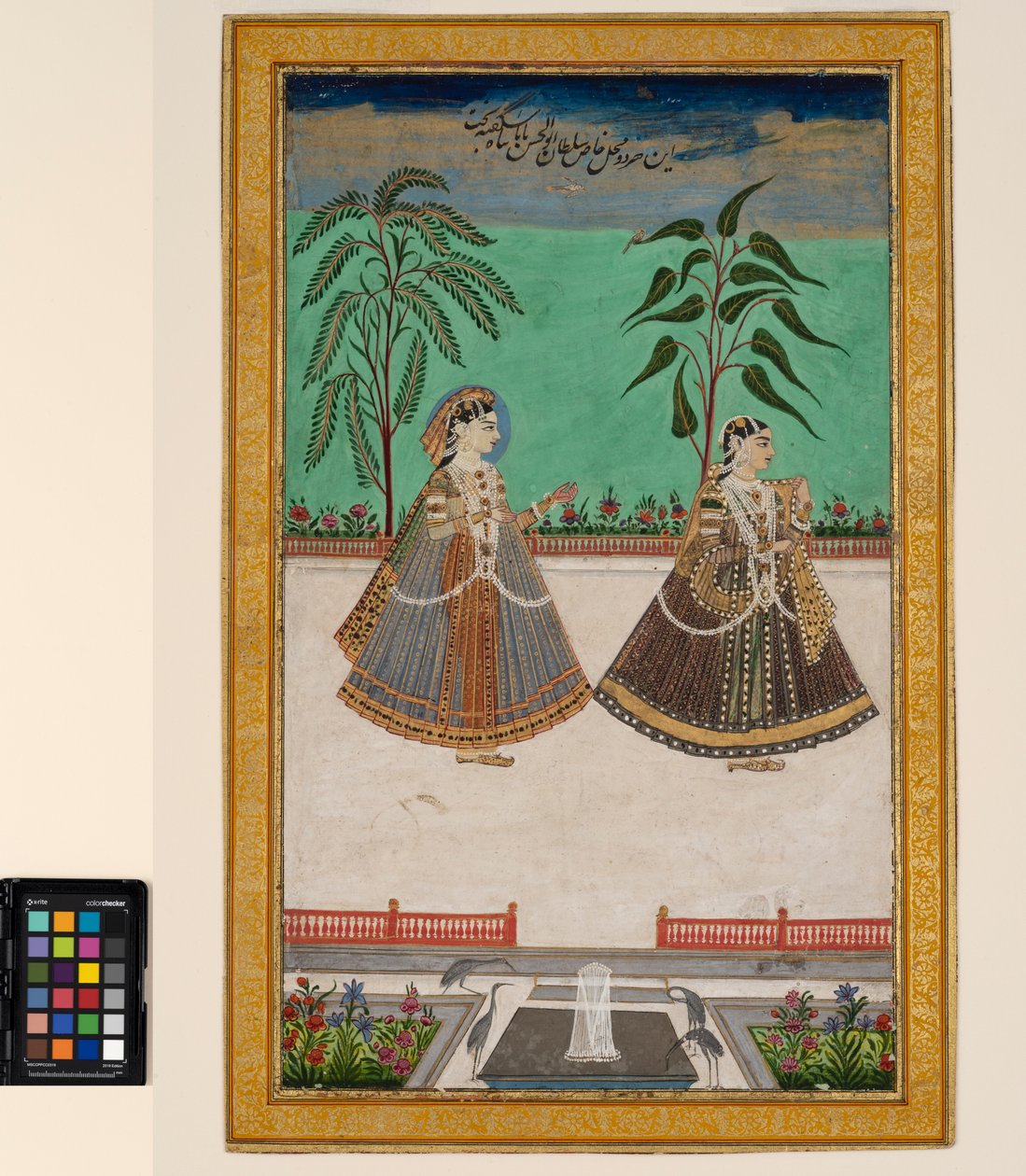 Twee vrouwen uit de harem van Tana Shah van Golconda, c.1800 door Deccani School
