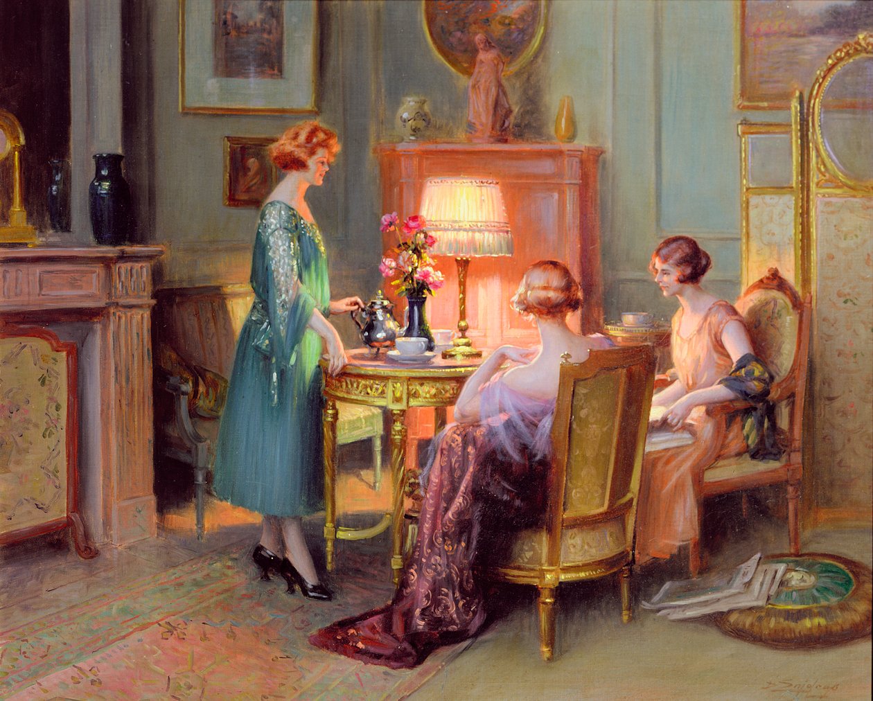 Thee bij lamplicht door Delphin Enjolras