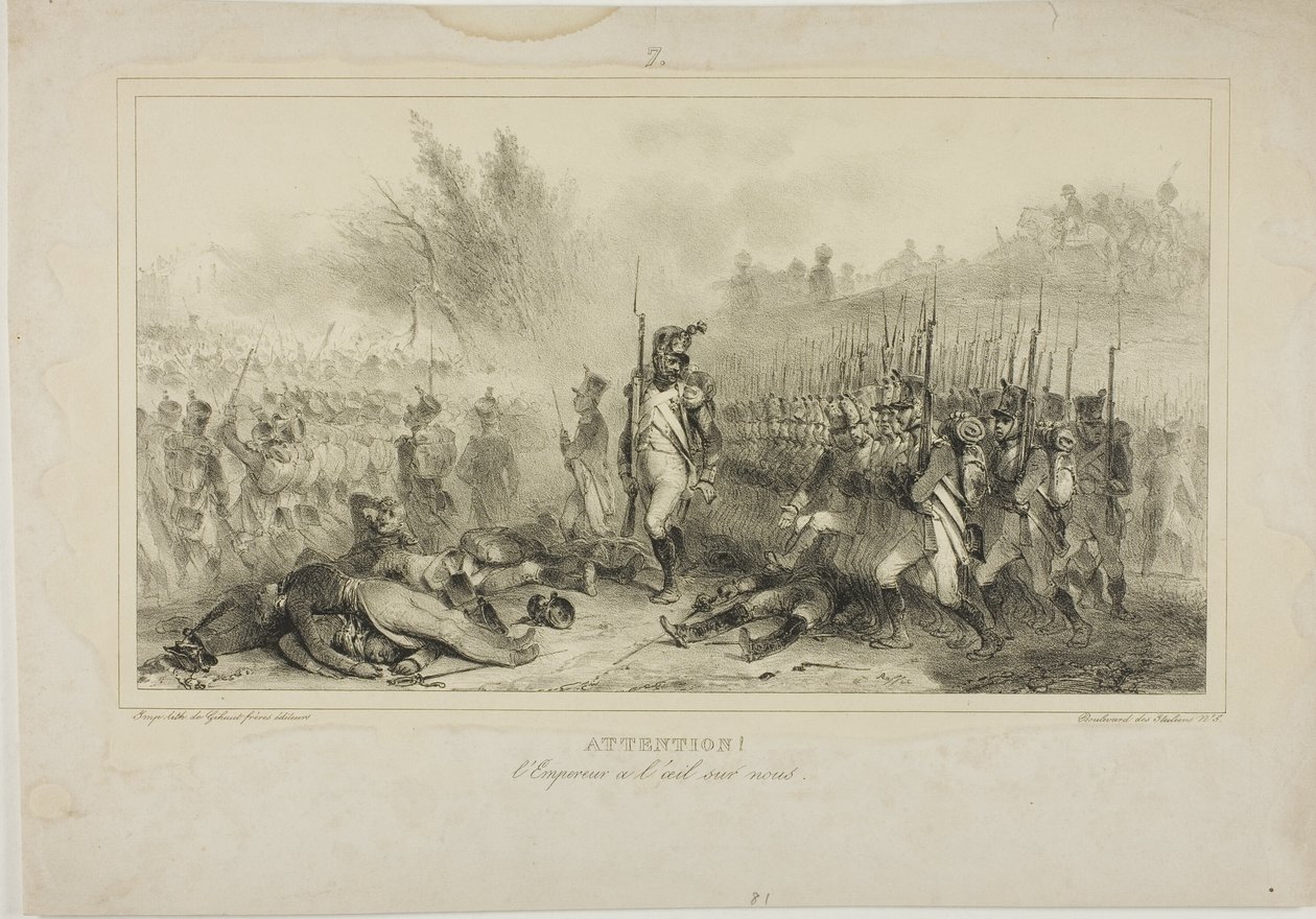 Attentie! De keizer heeft een oogje op je door Denis Auguste Marie Raffet