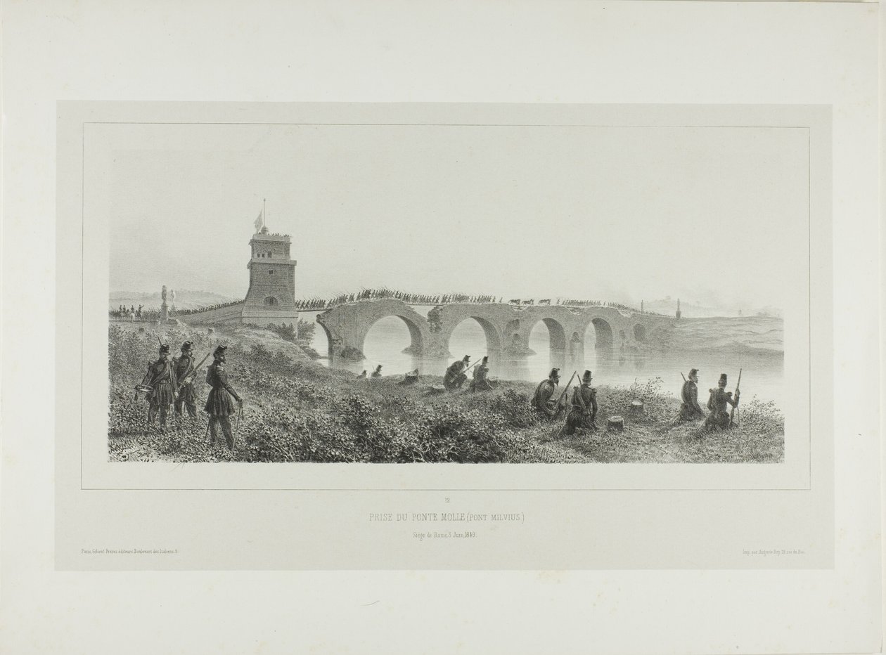 Verovering van de Mollebrug door Denis-Auguste-Marie Raffet