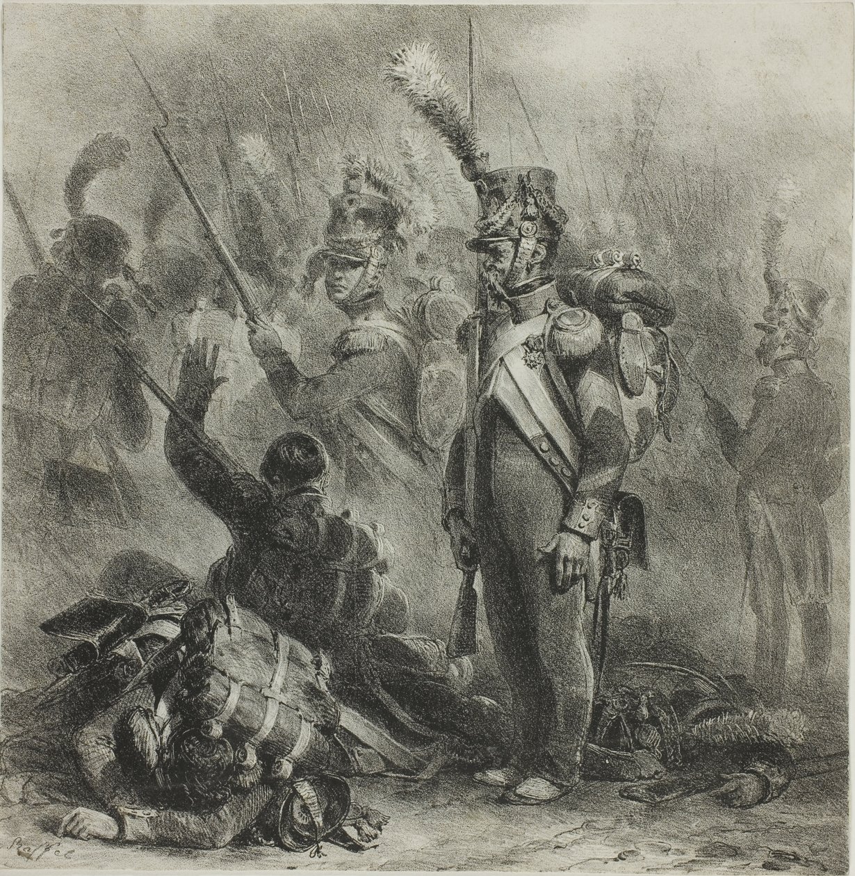 Sluit de rijen door Denis-Auguste-Marie Raffet
