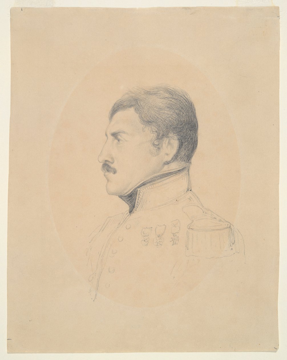 Portret van Generaal Pelissier door Denis-Auguste-Marie Raffet
