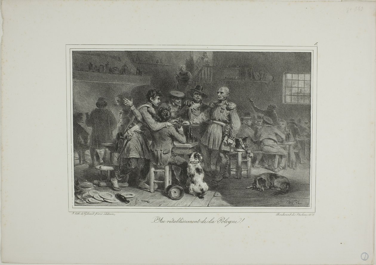 Op het herstel van Polen! door Denis Auguste Marie Raffet