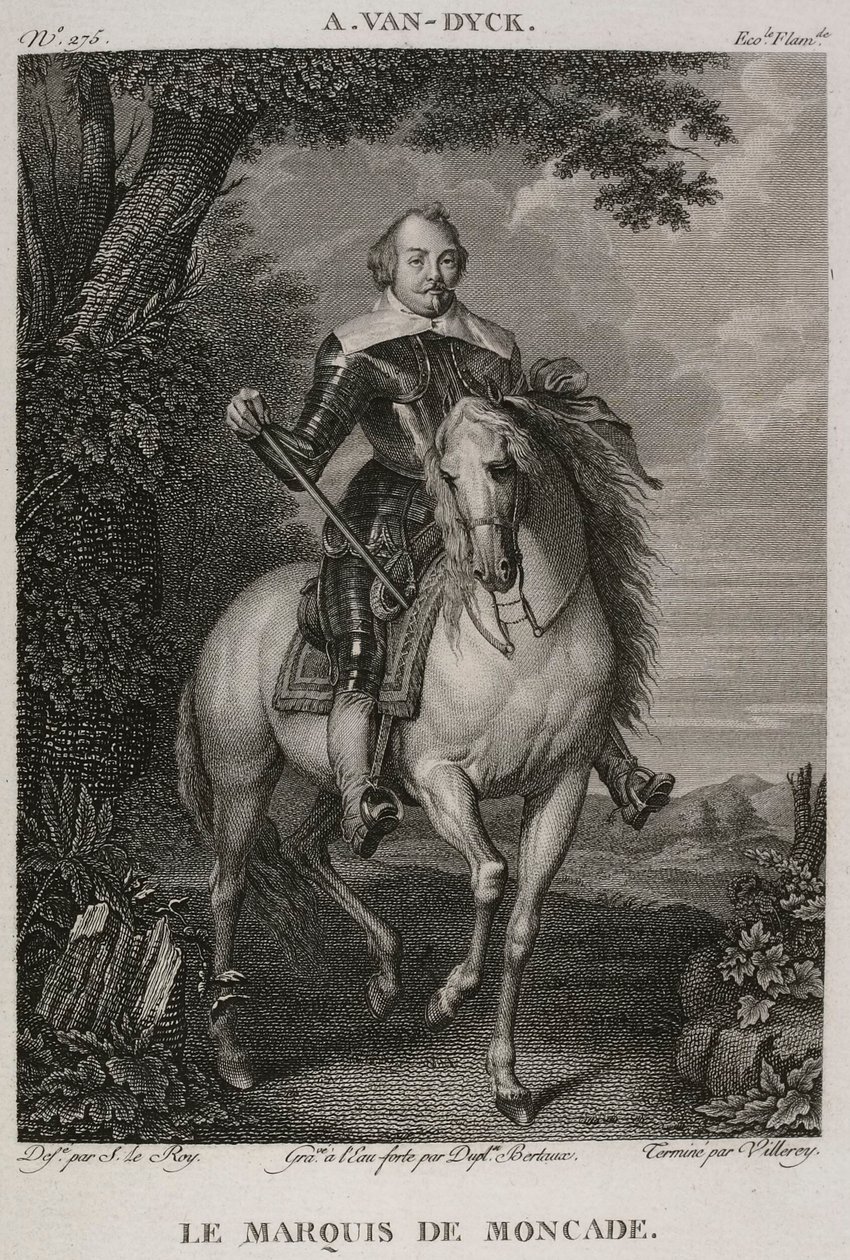 Denis-Sébastien Leroy, Antoine-Claude-François Villerey en Jean Duplessis-Bertaux - De markies van Moncade, naar Antoine van Dyck - 1802-1815 door Denis Sebastien Leroy