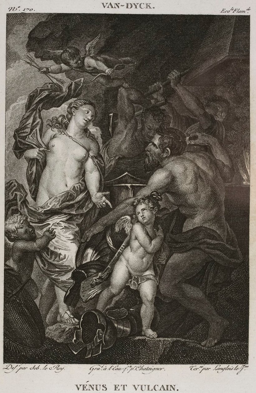 Denis-Sébastien Leroy, Chataigner en Langlois le jeune - Venus en Vulcanus, naar Antoine van Dyck - 1802-1815 door Denis Sebastien Leroy