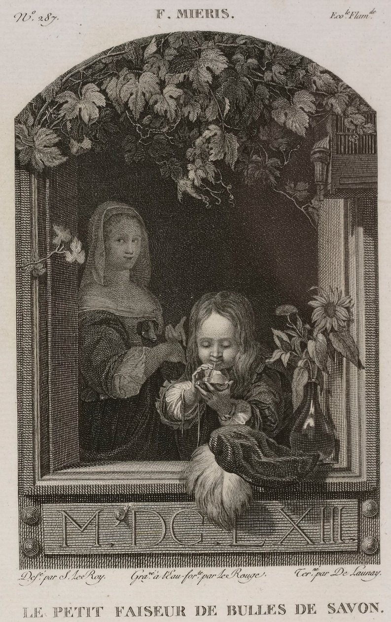 Denis-Sébastien Leroy, Lerouge en De Launay - De zeepbellenmaker, naar Frans van Mieris de Oude - 1802-1815 door Denis Sebastien Leroy