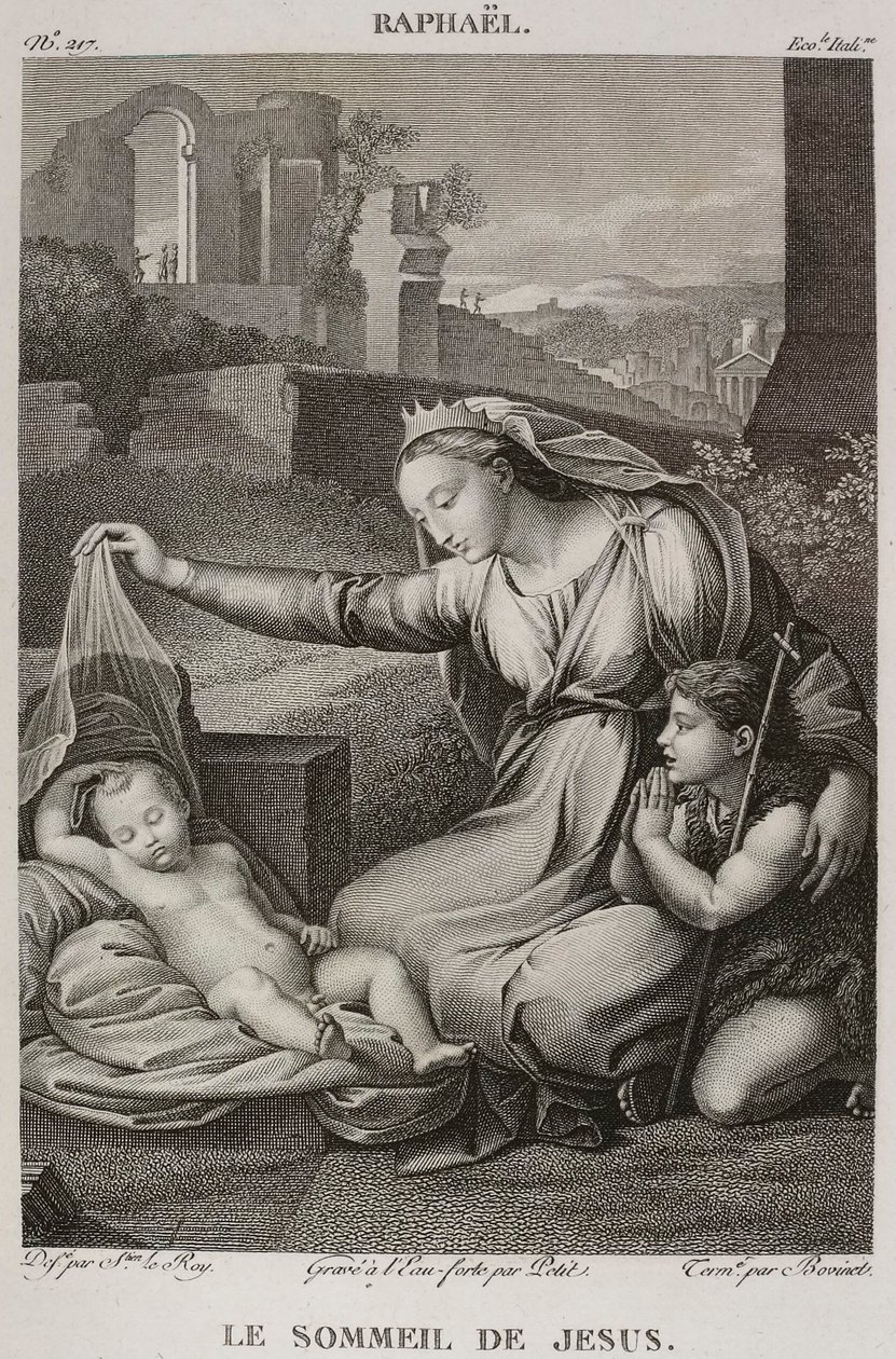 Denis-Sébastien Leroy, Petit en Bovinet - De slaap van Jezus, naar Rafaël - 1802-1815 door Denis Sebastien Leroy