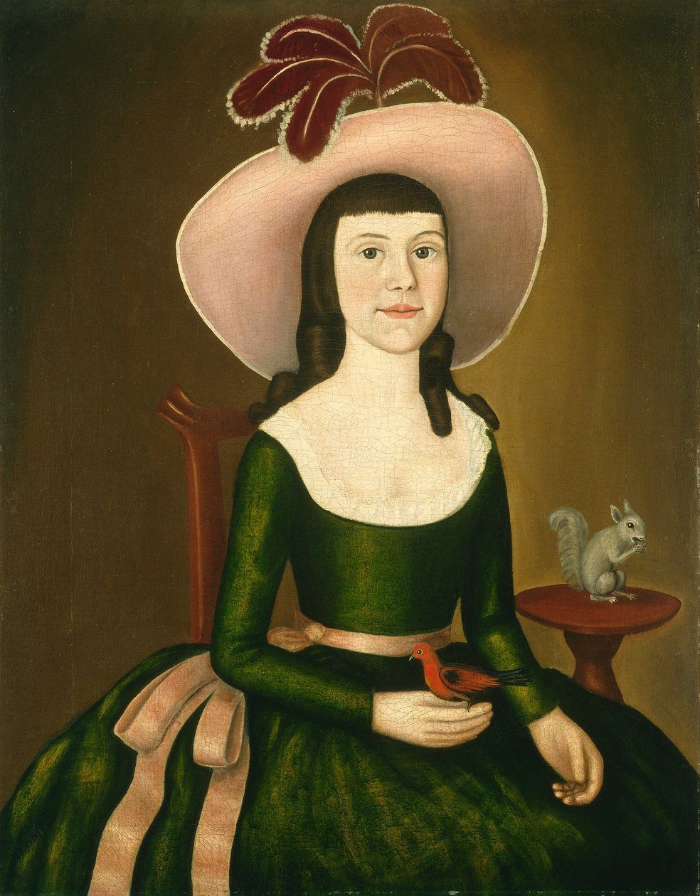 Miss Denison van Stonington, Connecticut mogelijk Matilda Denison door Denison Limner