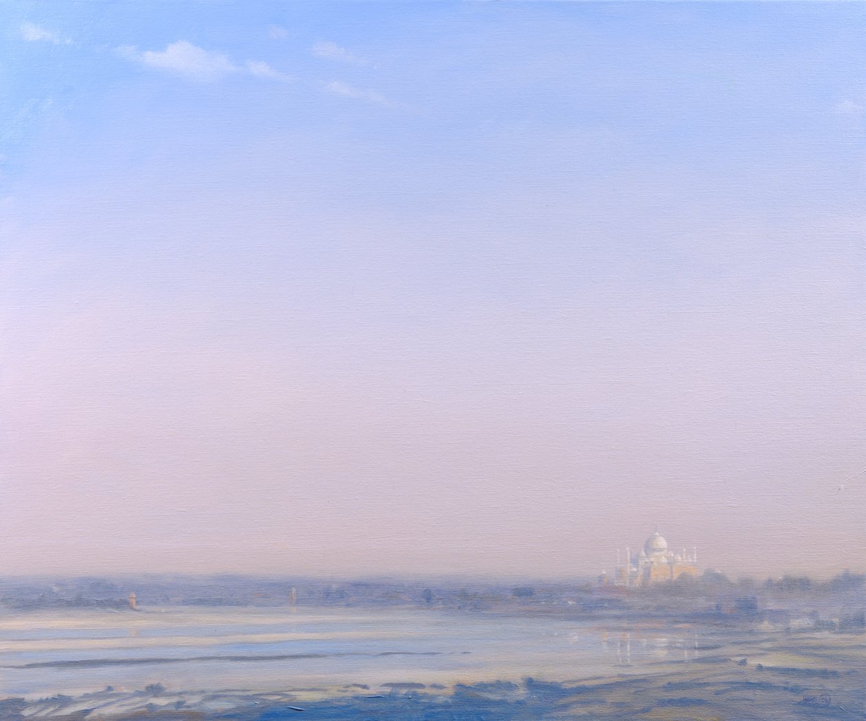 Taj Mahal vanuit Agra Fort door Derek Hare