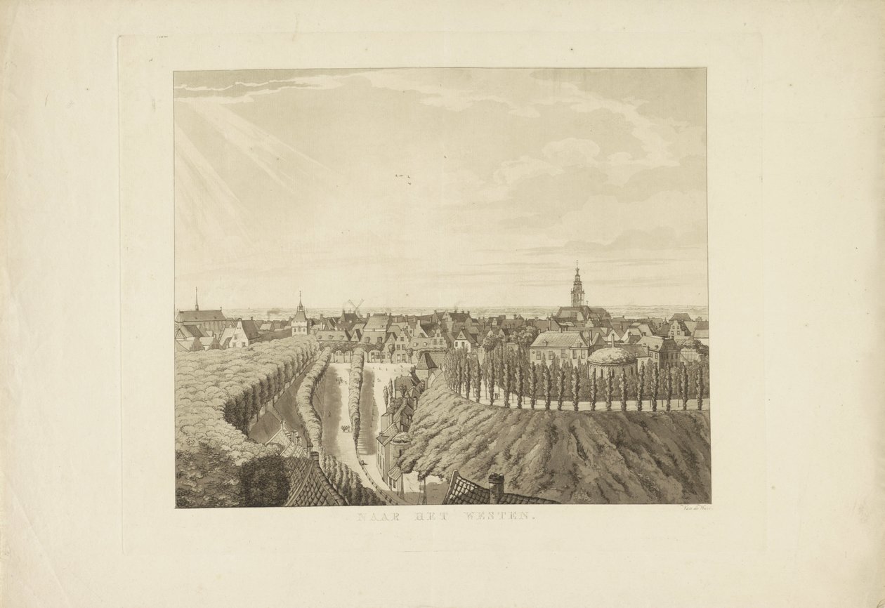 Nijmegen, zicht vanuit de Belvédère richting het westen door Derk Anthony van de Wart