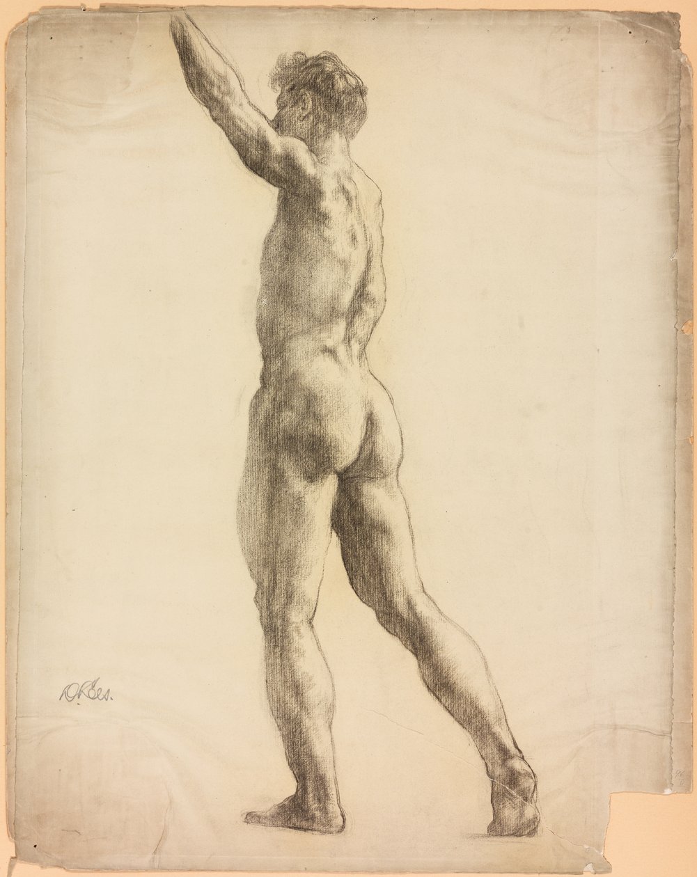 Een studie van een mannelijk figuur door Derwent Lees