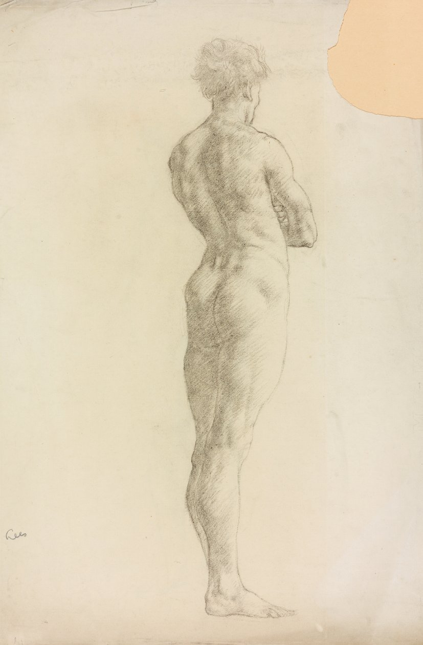 Een studie van een mannelijk figuur door Derwent Lees