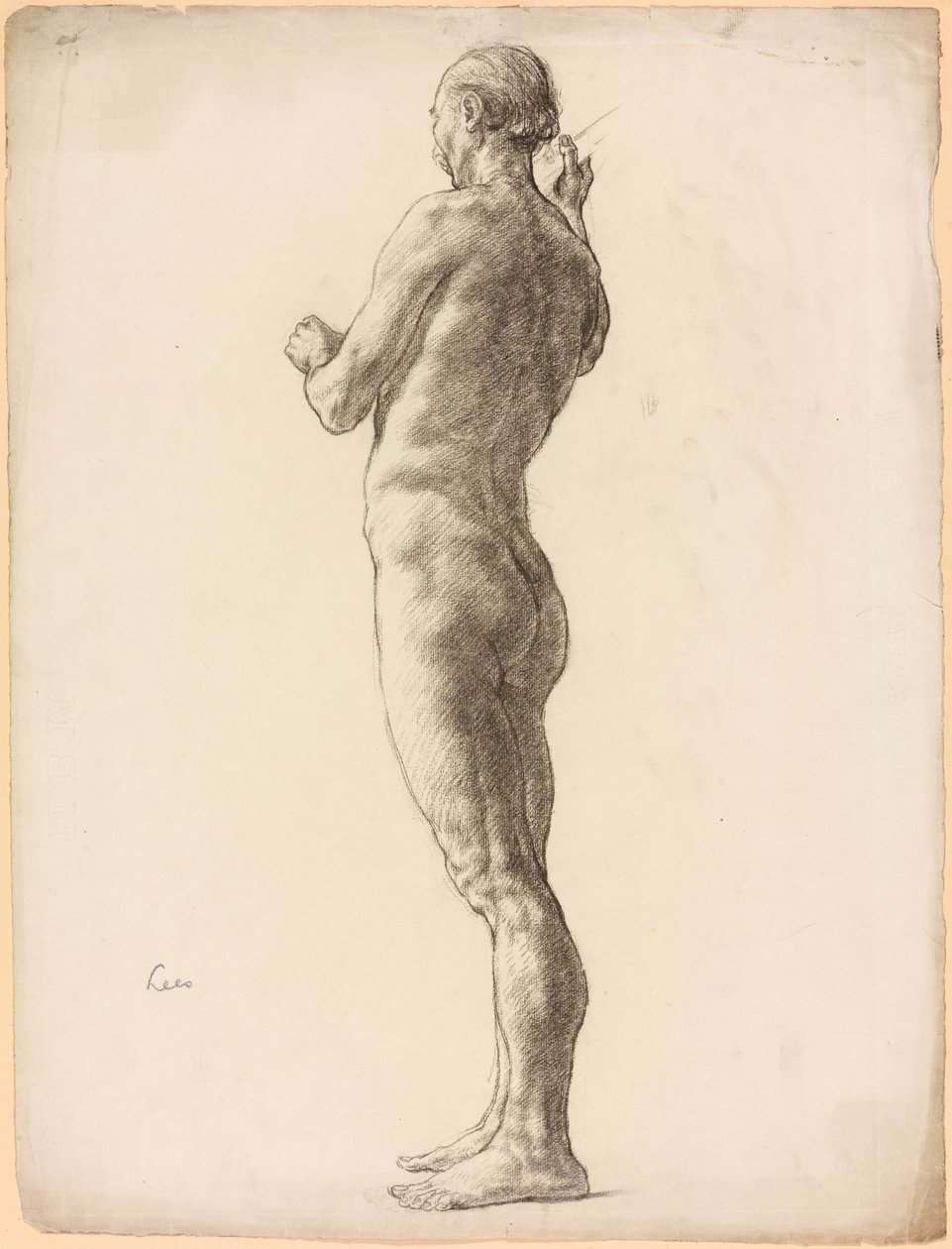 Een studie van een mannelijk figuur door Derwent Lees