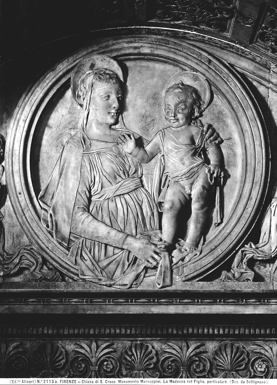 Madonna en Kind van het Monument voor Carlo Marsuppini door Desiderio da Settignano