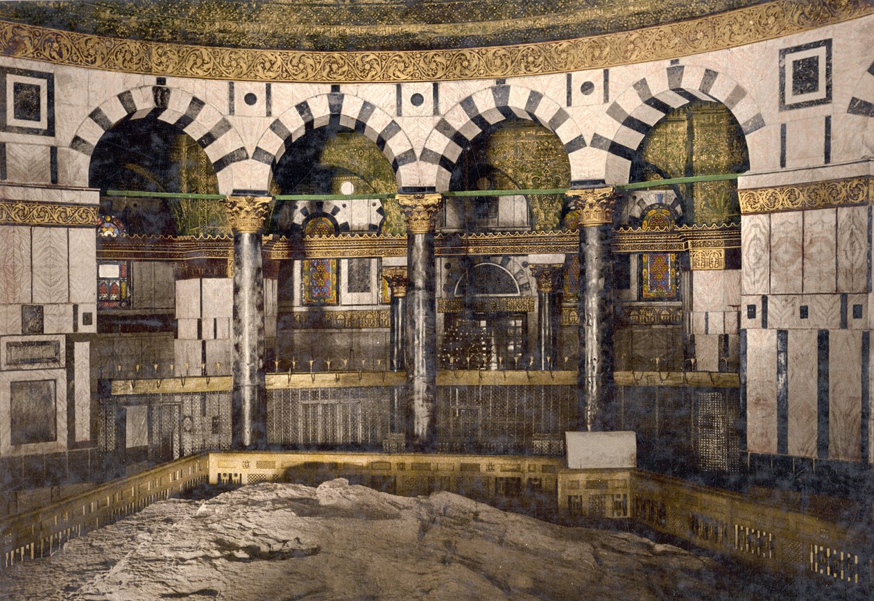 De Rots in de Moskee van Omar, Jeruzalem door Detroit Photographic Co.