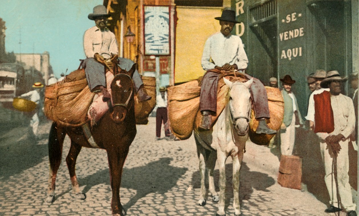 Groentemannen, Havana, Cuba door Detroit Photographic Company