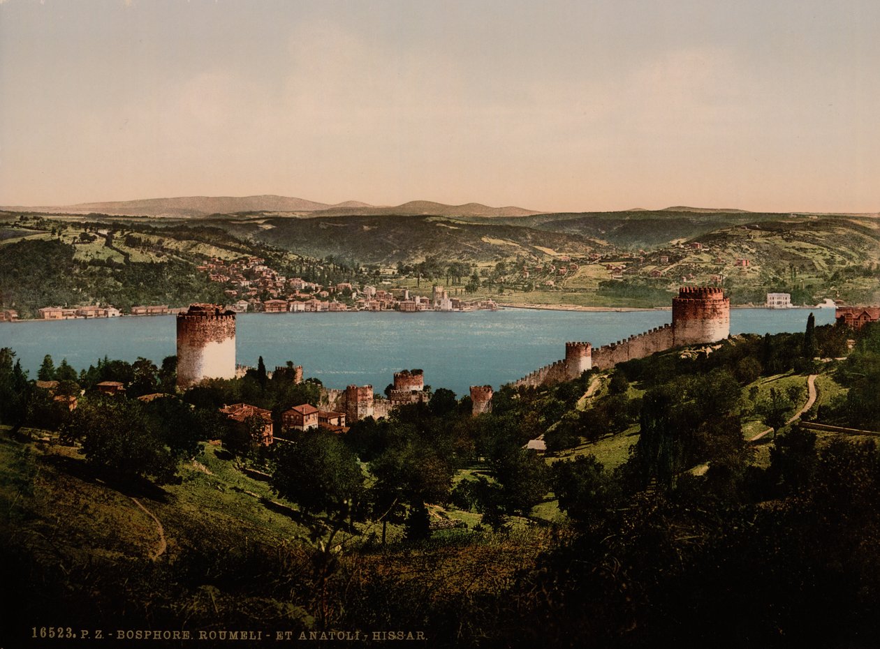 Bosporus, Rumeli en Anadali-Hissar, ca. 1890-1900 (fotochrom print) door Detroit Publishing Co.