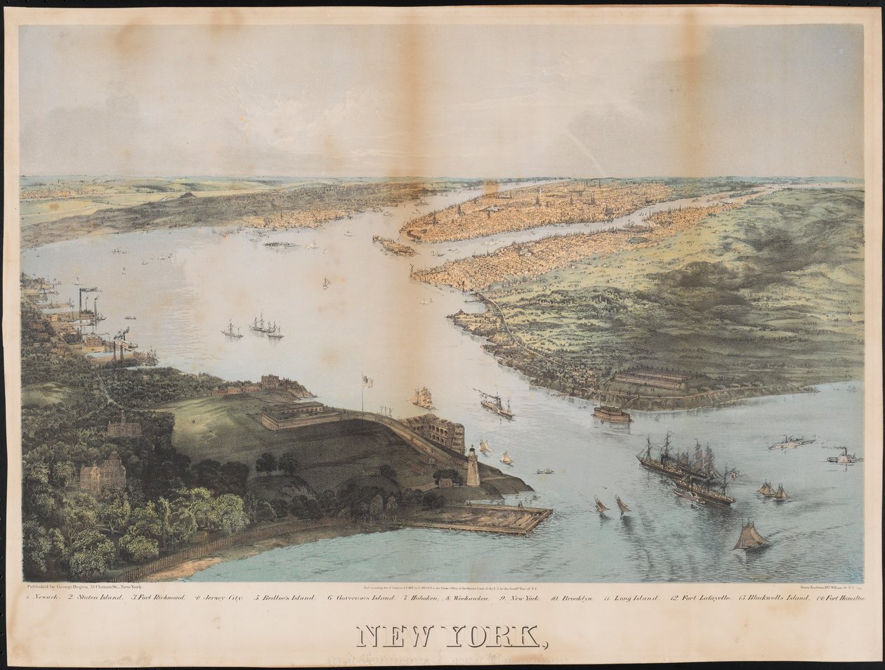 New York, 1868 door Deutz Brothers