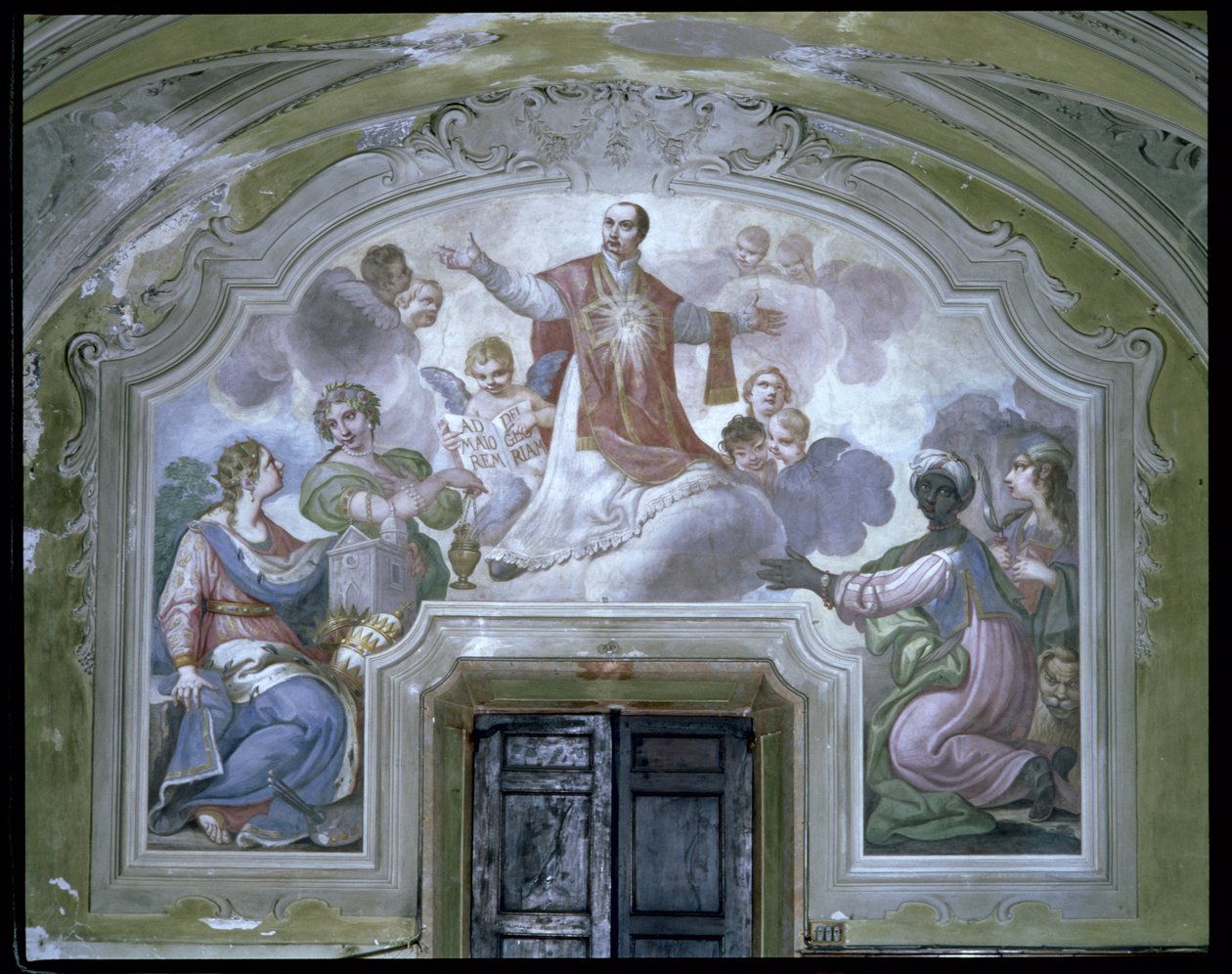 De Apotheose van St. Ignatius van Loyola (ca. 1491-1556) uit de Refter door Diacinto Fabbroni