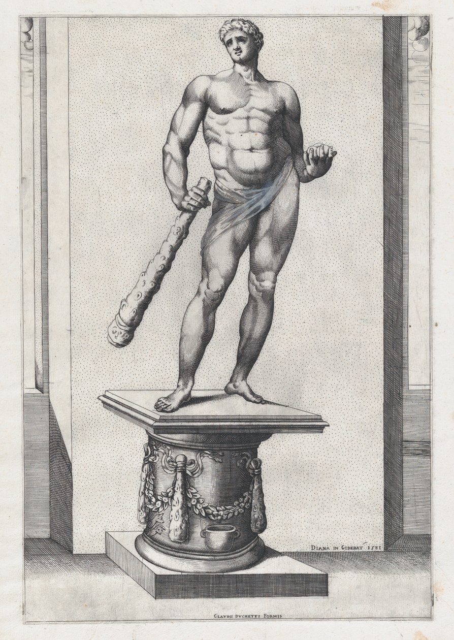 Speculum Romanae Magnificentiae: Hercules met de appels van de Hesperiden, 1581 door Diana Mantuana