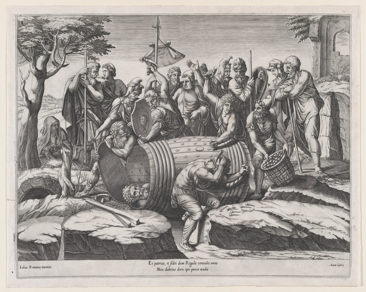 Speculum Romanae Magnificentiae: Marcus Atilius Regulus in een Vat door Diana Mantuana