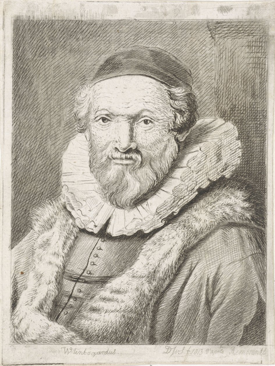 Portret van Johannes Wtenbogaert door Diederik Jan Singendonck