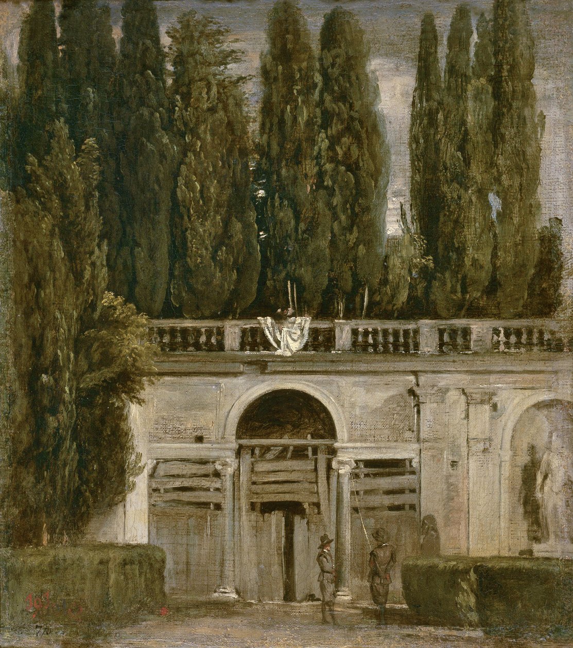 Zicht op de tuinen van de Villa Medici in Rome, ca. 1630 door Diego Velázquez