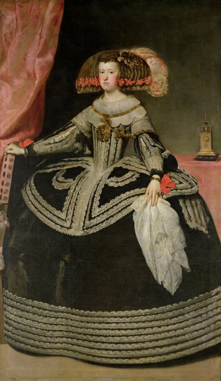 Koningin Maria Anna van Oostenrijk (1634-96), c. 1652 door Diego Velázquez
