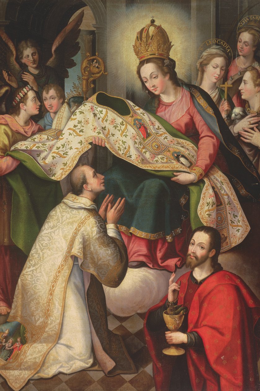 Presentatie van de Koorkap aan St. Ildefonsus, 1600-24 door Diego de Aguilar