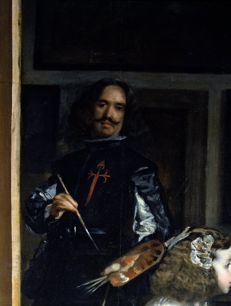 Las Meninas (detail) door Diego Rodriguez de Silva y Velazquez