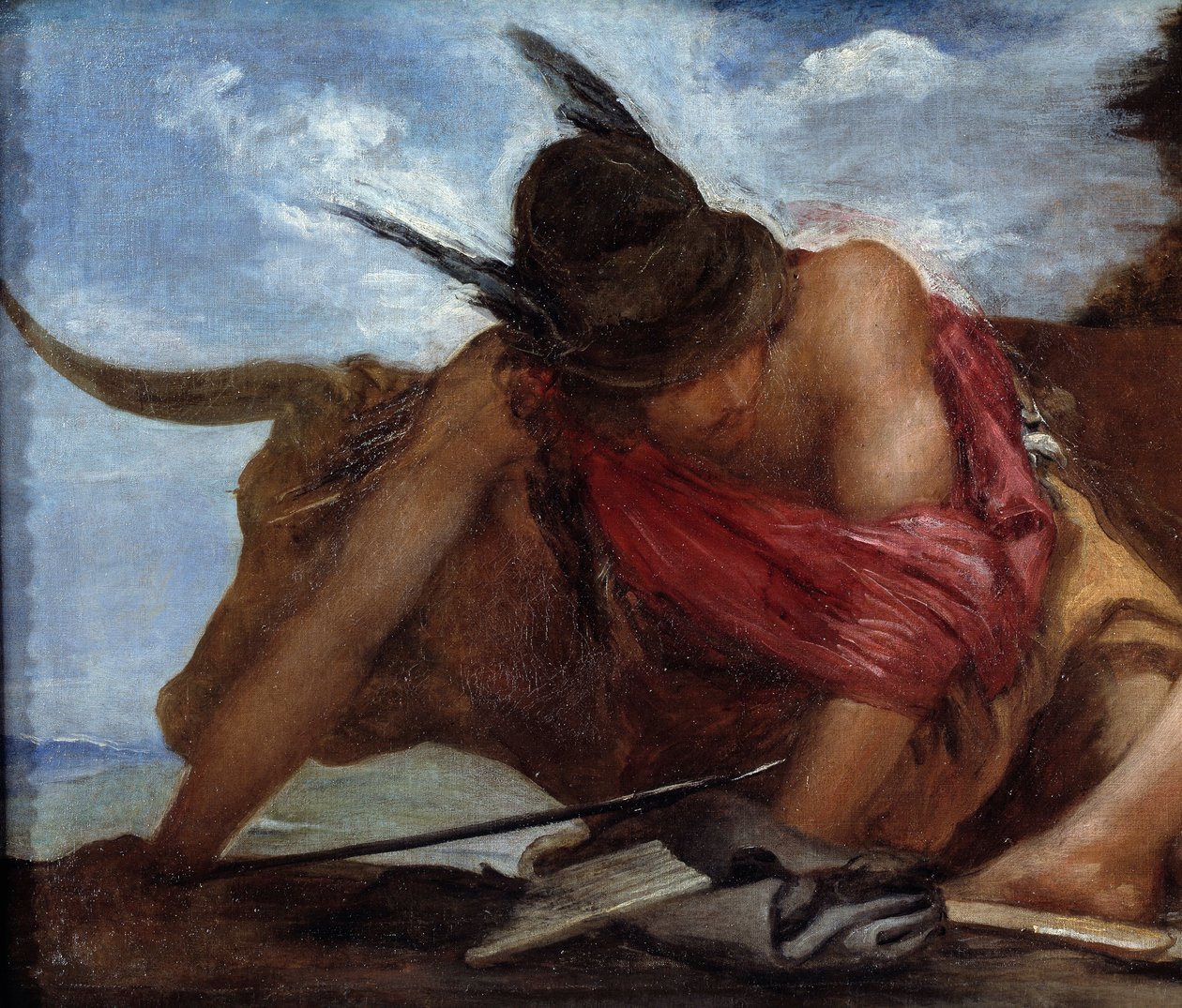 Mercurius en Argus (detail) door Diego Velázquez